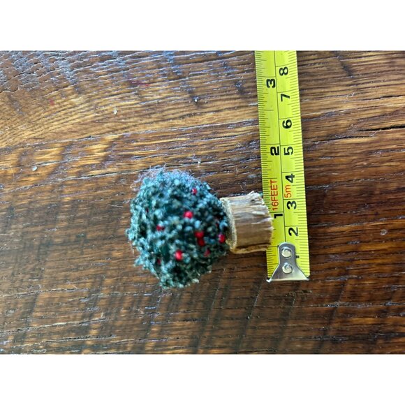 Vintage Lemax Christmas Snow Village Trees Set On Wooden Bases - Picture 13 of 16